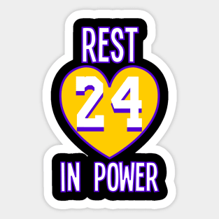 Rest In Power 24 LA Basketball Design Sticker